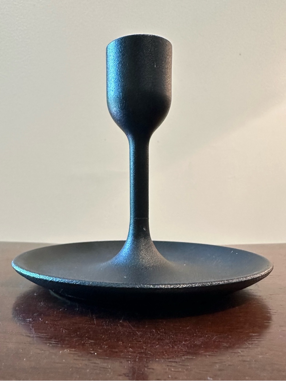 Vintage Iron candle holder • black
